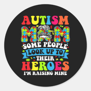 Sticker Rond Chemise Autism Mom