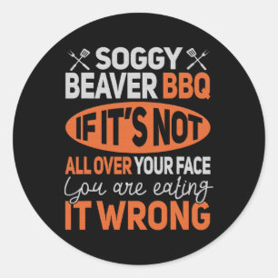 Sticker Rond Chemise Bbq Soggy Beaver 3