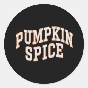 Sticker Rond Chemise d'automne au goût de citrouille Thanksgivi