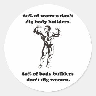 Sticker Rond Chemise de Bodybuilder drôle