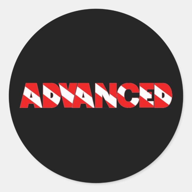 Sticker Rond Chemise de conception de texte du lecteur avancé (Devant)