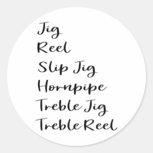 Sticker Rond Chemise de danse irlandaise Femmes Filles St patri