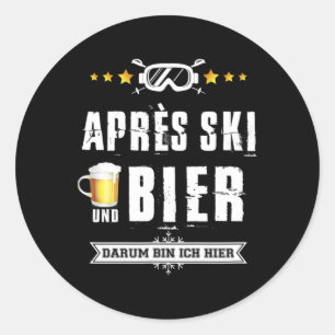 Sticker Rond Chemise de fête après-ski de nouveauté pour hommes