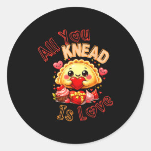 Sticker Rond Chemise de la Saint-Valentin Pierogi – pétrir c'es