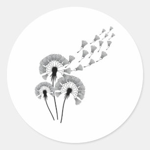 Sticker Rond Chemise De Navette Dandelion Pour Le Joueur Badmin