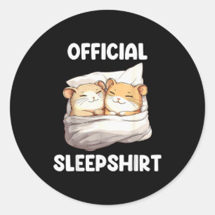 Sticker Rond Chemise de nuit pour amateurs de hamsters