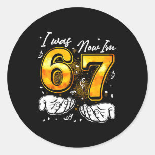 Sticker Rond Chemise de pyjama pour soirée du Nouvel An 67 6 7