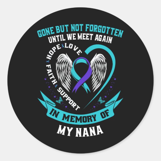 Sticker Rond Chemise De Sensibilisation Au Suicide Nana Est Par (Devant)