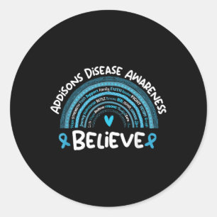 Sticker Rond Chemise de sensibilisation aux maladies de l'Ad _
