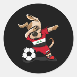 Sticker Rond Chemise de supporters de football irakiens Dabbing
