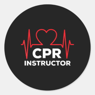 Sticker Rond Chemise d'instructeur de RCR Graphique du rythme c