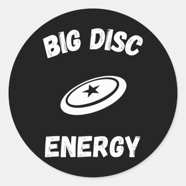 Sticker Rond Chemise drôle de golf à disque Équipe ultime de di (Devant)