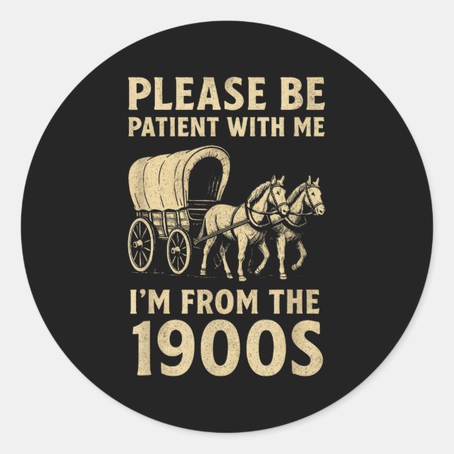 Sticker Rond Chemise Drôle Pour Papa Hommes Femmes Je De 1900 P (Devant)