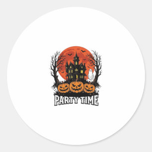 Sticker Rond Chemise fantôme citrouille Vintage Halloween Party