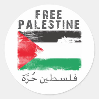 Sticker Rond Chemise Free Palestine