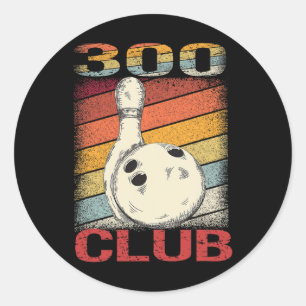 Sticker Rond Chemise Lucky Bowling The Perfect Game 300 Club 