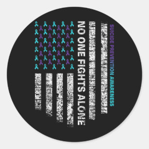 Sticker Rond Chemise Ruban Semaine de sensibilisation à la prév