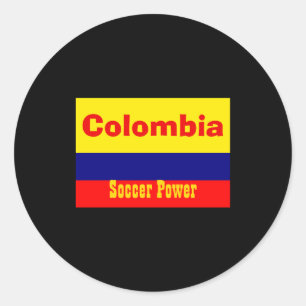 Sticker Rond Chemise T Colombie Puissance Foot