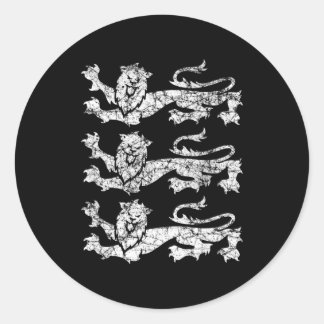 Sticker Rond Chemise T Souvenir Vintage Lions d'Angleterre Retr