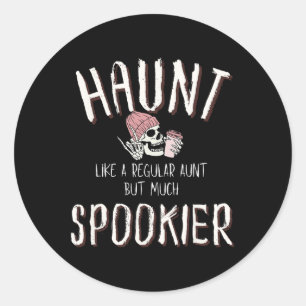Sticker Rond Chemise tante Halloween Squelette costume