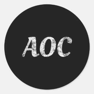 Sticker Rond Chemise vintage Aoc Pour Femmes, Hommes Et Enfants