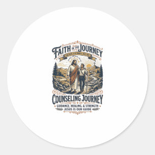 Sticker Rond Chemise Vintage Chr Chrétien Thérapeutique Jésus