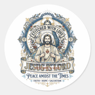 Sticker Rond Chemise vintage chrétienne eschatologie prophétie 
