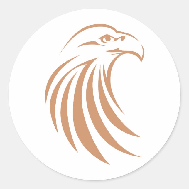 Sticker Rond Chemises d'aigle | Logo Cool personnalisé de chemi (Devant)