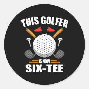 Sticker Rond Chemises De Golf Anniversaire Pour Hommes 60e Anné