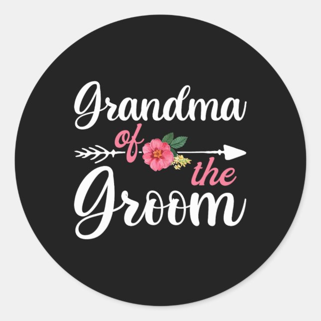 Sticker Rond Chemises de grand-mère du marié pour femmes  (Devant)