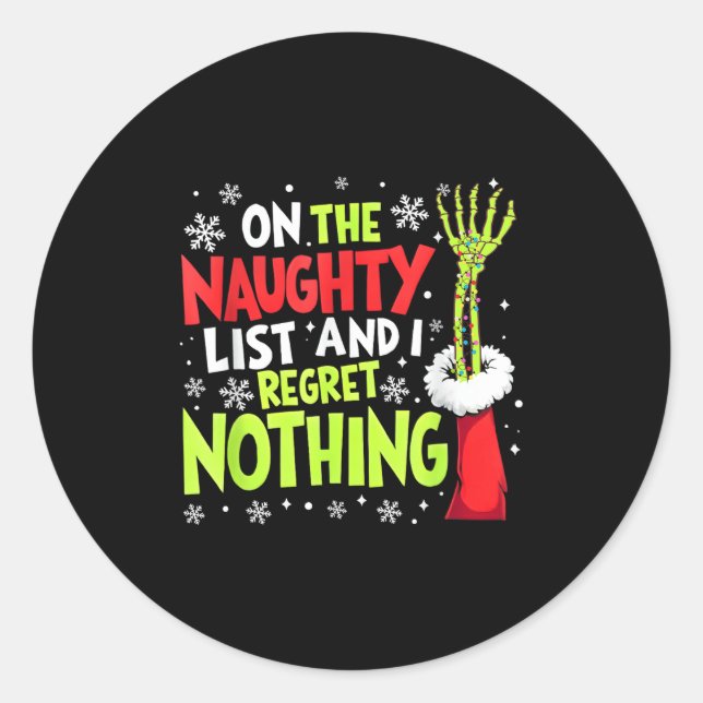 Sticker Rond Chemises De Noël super Pyjamas Pjs Drôle Sur L (Devant)