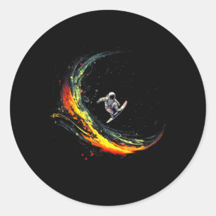 Sticker Rond Chemises de souffrance de l'espace extra-atmosphér
