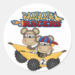 Sticker Rond Chemises et cadeaux Banana Racers