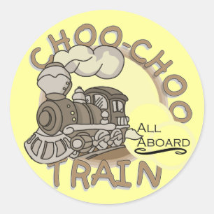 Sticker Rond Chemises et cadeaux Choo Choo Train