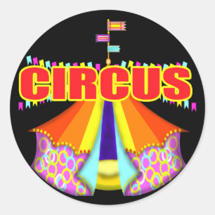 Sticker Rond Chemises et cadeaux Circus T pour enfants