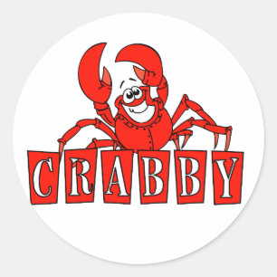 Sticker Rond Chemises et cadeaux Crabby