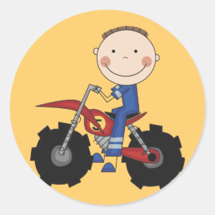 Sticker Rond Chemises et cadeaux de course à vélo