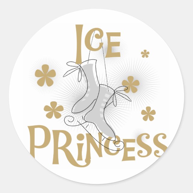 Sticker Rond Chemises et cadeaux de la Princesse de glace (Devant)