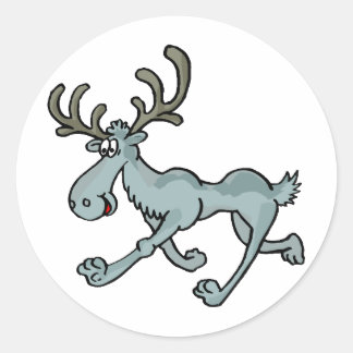 Sticker Rond Chemises et cadeaux d'orignaux 16