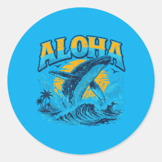 Sticker Rond Chemises Hawaïennes pour Enfants Garçon Mignon Haw