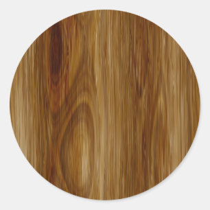 Sticker Rond Chêne noué à trait de bois