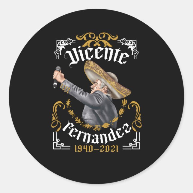 Sticker Rond Chente Vicente Fernandez Pero Sigo Siendo El Rey M (Devant)