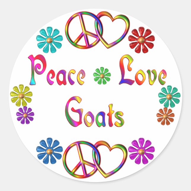 STICKER ROND CHÈQUES D'AMOUR DE PAIX (Devant)