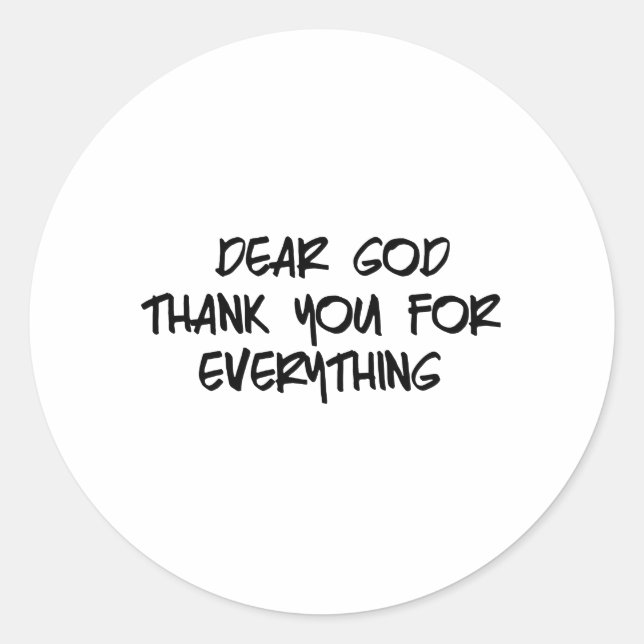 STICKER ROND CHER DIEU MERCI POUR TOUT (Devant)