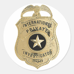 Sticker Rond Chercheur privé international