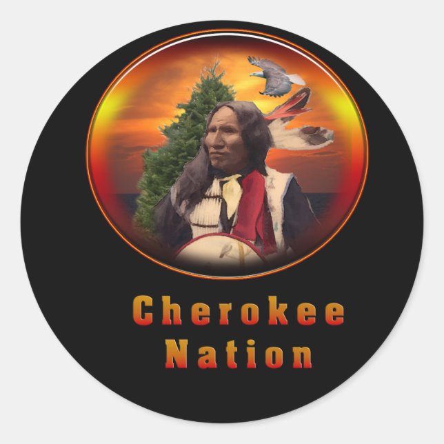 Sticker Rond Cherokee (Devant)