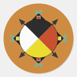 Sticker Rond Cherokee Quatre directions