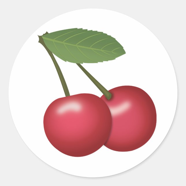 Sticker Rond Cherries Emoji (Devant)