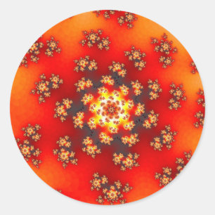 Sticker Rond Cherry Blossom Floral Sprinkles