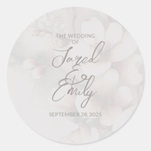 Sticker Rond Cherry Blossom Mariage